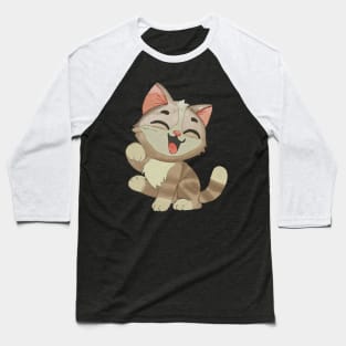 Happy smiling kitty Baseball T-Shirt